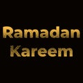 Ramadan Kareem. Greating for muslim people with celebration of holy month, text design font with the circle fill and gradiend, lux Royalty Free Stock Photo